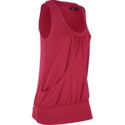 Top sportowy bonprix pomarańczowo-czerwony. Czerwone topy bonprix, bez wzorów. Za 54.99 zł.
