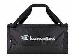 Torba Champion Small Duffel. Czarne torby sportowe Champion, bez wzorów, z materiału, na ramię. Za 125.99 zł.