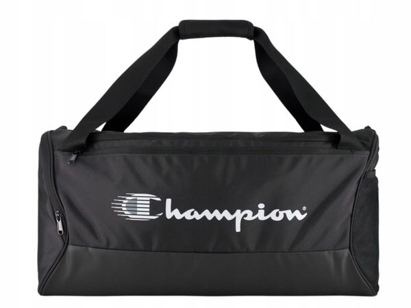 Torba Champion Small Duffel. Czarne torby sportowe Champion, bez wzorów, z materiału, na ramię. Za 125.99 zł.