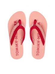 Tommy Hilfiger Japonki CROCHET SUMMER SANDA FW0FW09417 Różowy. Czerwone japonki Tommy Hilfiger, bez wzorów, z materiału. Za 169.99 zł.