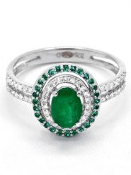 Maison héritage PARIS Złoty pierścionek "Dara" z diamentami i szafirami rozmiar: 56. Szare pierścionki maison héritage PARIS, z diamentem, złote. Za 3,784.99 zł.