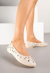 Beżowe Balerinki Vices Ażurowe Nanelissa. Brązowe baleriny Born2be, w ażurowe wzory, bez obcasa, bez zapięcia. Za 54.99 zł.