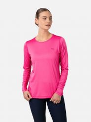KARI TRAA Koszulka funkcyjna "Nora 2.0" w kolorze różowym rozmiar: S. Różowe t-shirty sportowe Kari Traa, s, bez wzorów, z materiału, bez ramiączek, outdoorowe. Za 96.83 zł.