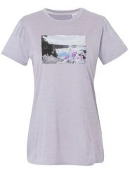 Regatta Koszulka funkcyjna "Fingal IX" w kolorze fioletowym rozmiar: 36. Różowe t-shirty sportowe Regatta, bez wzorów, z materiału, bez ramiączek, outdoorowe. Za 43.88 zł.