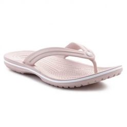 Japonki damskie Crocs Flip. Czerwone japonki Crocs, bez wzorów, z materiału. Za 236.00 zł.