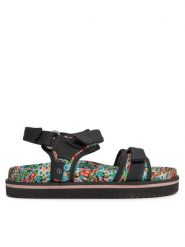Ted Baker Sandały 259535 Czarny. Czarne sandały Ted Baker, bez wzorów, z materiału, bez obcasa, na płaskiej podeszwie, bez zapięcia. Za 349.99 zł.