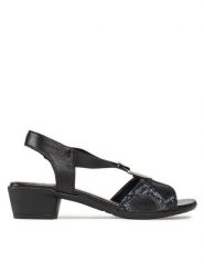 Go Soft Sandały WI23-BETTY-06 Czarny. Czarne sandały GO SOFT, bez wzorów, ze skóry, bez obcasa, na słupku, bez zapięcia. Za 179.99 zł.