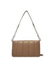 Calvin Klein Torebka Line Quilt Shoulder Bag K60K612787 Brązowy. Brązowe torebki klasyczne Calvin Klein, bez wzorów, ze skóry, bez dodatków. Za 299.99 zł.