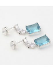 U.S. Polo Assn. Kolczyki-wkrętki z kryształami rozmiar: onesize. Niebieskie kolczyki U.S. Polo Assn., z kryształem, metalowe. Za 100.99 zł.