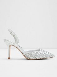 Aldo Czółenka w kolorze srebrnym rozmiar: 37. Szare czółenka Aldo, bez wzorów, klasyczne, bez obcasa, na szpilce, bez zapięcia. Za 295.99 zł.