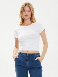 Brave Soul T-Shirt LTS-627PIXIE Biały Straight Fit. Białe t-shirty Brave Soul, xl, bez wzorów, z bawełny, bez kołnierzyka, bez ramiączek. Za 39.99 zł.