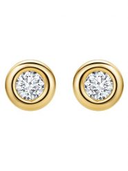 Revoni Złote kolczyki-wkrętki z diamentami rozmiar: onesize. Żółte kolczyki Revoni, z diamentem, złote. Za 1,016.95 zł.