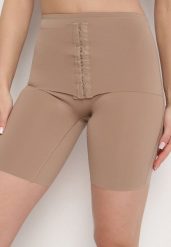 Ciemnobeżowa Bielizna modelująca Majtki Szorty z Wysokim Stanem Lirazelle. Brązowa bielizna modelująca Born2be, bez wzorów, z jeansu, z podwyższonym stanem. W wyprzedaży za 38.24 zł.