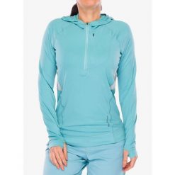 Bluza z kapturem damska Black Diamond Alpenglow Pro Hoody. Niebieskie bluzy Black Diamond, bez wzorów, z kapturem, wspinaczkowe. Za 335.99 zł.