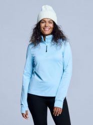 Bluza narciarska - Damskie - Arctic 2.0 - Ice Blue. Niebieskie bluzy POEDERBAAS, na zimę, m, bez wzorów, z elastanu, bez ramiączek, bez kaptura. Za 177.72 zł.