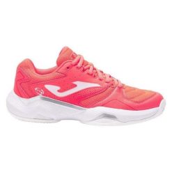 Buty do tenisa damskie Joma Master 1000 Lady C. Czerwone buty treningowe Joma, bez wzorów, z materiału, bez zapięcia, tenisowe. Za 132.30 zł.