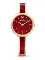 Swarovski Zegarek kwarcowy w kolorze różowozłoto-czerwonym rozmiar: onesize. Czerwone, analogowe zegarki Swarovski, ze stali. Za 499.19 zł.