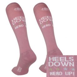 Skarpetki jeździeckie damskie Heels down różowe. Czerwone skarpetki COMODO, bez wzorów, z bawełny. Za 29.99 zł.