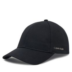 Czapka z daszkiem Calvin Klein. Czarne czapki z daszkiem Calvin Klein, bez wzorów. Za 159.99 zł.