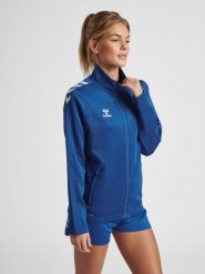 Kurtka damska Hummel hmlcore xk. Niebieskie kurtki Hummel, xs, bez wzorów, z materiału, klasyczne, bez kaptura. Za 182.70 zł.
