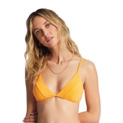 Góra od stroju kąpielowego Billabong In The Loop Charlie Fixed. Żółte bikini Billabong, bez wzorów. Za 99.99 zł.