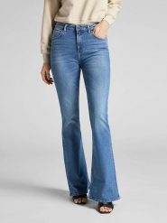 Lee Dżinsy "Breese" - Bootcut - w kolorze niebieskim rozmiar: W31/L31. Niebieskie jeansy Lee, l, z aplikacjami, klasyczne. Za 189.95 zł.