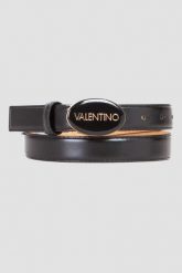VALENTINO Czarny pasek Block Plaque Buckle Belt. Czarne paski Valentino by Mario Valentino, bez wzorów. W wyprzedaży za 198.99 zł.