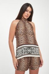 Top damski z motywem zwierzęcym LIU JO. Topy Liu Jo, s, bez wzorów, bez kołnierzyka, bez ramiączek. Za 519.00 zł.