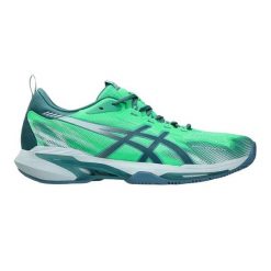 Buty sportowe Asics SonicSmash FF zielone. Zielone buty treningowe ASICS, bez wzorów, z meshu, bez zapięcia. Za 588.65 zł.