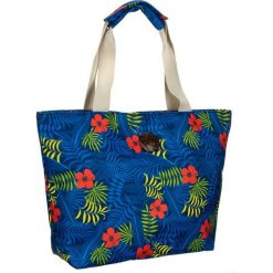 Torba plażowa na ramię granatowa print 207-05. Torebki klasyczne bez wzorów, z materiału, na ramię, duże, bez dodatków. Za 39.99 zł.