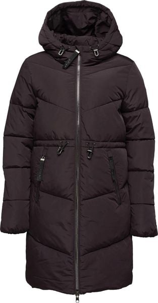 Płaszcz damski Loap Tara Brown Black. Czarne płaszcze ÀLG, na zimę, uniwersalny, bez wzorów, z materiału, bez kaptura. Za 362.99 zł.