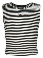 Vingino Top w kolorze czarno-białym rozmiar: 140. Białe topy Vingino, bez wzorów, z bawełny, bez kołnierzyka, bez ramiączek. Za 43.99 zł.