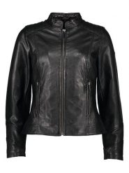 Bugatti Skórzana kurtka w kolorze czarnym rozmiar: 46. Czarne kurtki Bugatti, bez wzorów, ze skóry, bez kaptura. Za 523.38 zł.