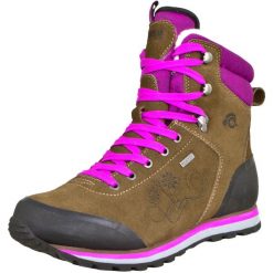 Damskie buty trekkingowe i turystyczne wyściełane wełną. Fioletowe buty trekkingowe GUGGEN MOUNTAIN, na zimę, z wełny, bez zapięcia. W wyprzedaży za 755.99 zł.