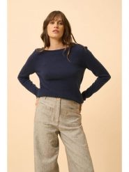 Just Cashmere Kaszmirowy sweter "Grace" w kolorze granatowym rozmiar: S. Niebieskie swetry Just Cashmere, s, bez wzorów, z kaszmiru, bez ramiączek. Za 347.99 zł.