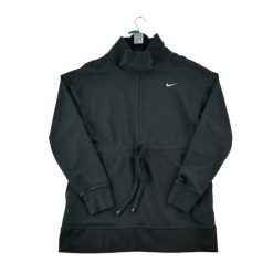 Second life - Damski Sweter Dri-Fit w Kolorze Czarnym - Stan bardzo dobry. Czarne swetry Nike, bez wzorów, sportowe, bez ramiączek. Za 127.76 zł.