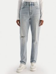 Calvin Klein Jeans Jeansy New Mom Jean Bowery Destroyed LV047D722G Niebieski Mom Fit. Niebieskie jeansy Calvin Klein Jeans, bez wzorów, z bawełny. Za 293.99 zł.