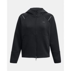 Bluza z kapturem damska Under Armour Unstoppable FZ. Czerwone bluzy Under Armour, m, bez wzorów, sportowe, bez ramiączek, z kapturem. Za 579.00 zł.