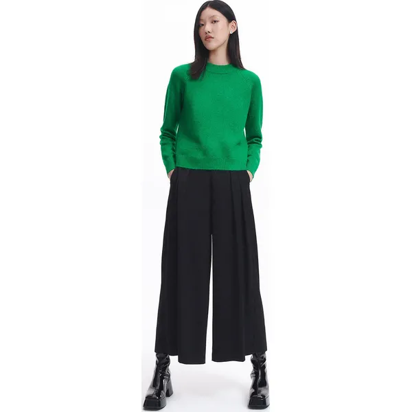 Gładki sweter - Zielony. Zielone swetry Reserved, l, bez wzorów, bez ramiączek. Za 119.99 zł.