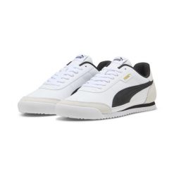 Sneakersy unisex PUMA Turino II OG PUMA White Black Vapor Gray Gold. Białe buty sportowe lifestyle Puma, bez wzorów, retro, bez zapięcia. Za 269.00 zł.