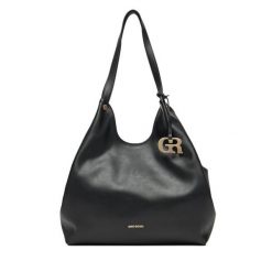 Torebka GINO ROSSI. Czarne shopper bag Gino Rossi, bez wzorów, bez dodatków. Za 199.99 zł.