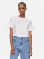 Calvin Klein T-Shirt Micro Logo K20K206629 Biały Regular Fit. Białe t-shirty Calvin Klein, xxl, bez wzorów, z bawełny, bez kołnierzyka, bez ramiączek. Za 129.99 zł.