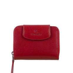 Damski czerwony portfel skórzany Canaletto – elegancja i funkcjonalność na co dzień PD1255s135. Czerwone portfele bez wzorów, ze skóry. Za 190.00 zł.