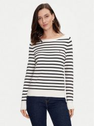 Tommy Hilfiger Sweter WW0WW40099 Écru Regular Fit. Swetry Tommy Hilfiger, xxs, bez wzorów, z bawełny, bez ramiączek. Za 149.99 zł.