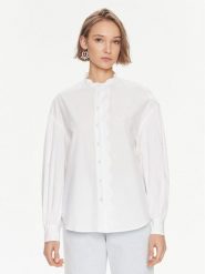 TWINSET Koszula 241TP2080 Biały Relaxed Fit. Białe koszule Twinset, bez wzorów, z bawełny, bez kołnierzyka, bez ramiączek. Za 569.99 zł.