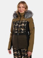 Kilpi Kurtka narciarska "Clair" w kolorze brązowym rozmiar: 38. Brązowe kurtki narciarskie Kilpi, m, bez wzorów, bez kaptura, narciarskie. Za 630.99 zł.