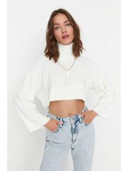 Trendyol Sweter w kolorze białym rozmiar: S. Białe swetry Trendyol, s, bez wzorów, bez ramiączek. Za 52.99 zł.