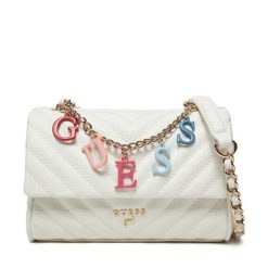 Torebka Guess. Białe listonoszki Guess, z aplikacjami, bez dodatków. Za 229.99 zł.