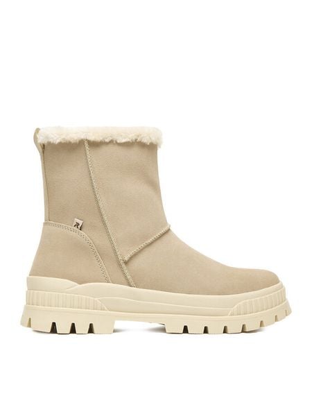 Rieker Botki CEO-W2172-62 Écru. Botki Rieker, bez wzorów, ze skóry, bez obcasa, na płaskiej podeszwie, bez zapięcia. Za 469.99 zł.