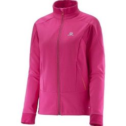 Kurtka softshell damska Salomon Momemtum techniczna. Czerwone kurtki przejściowe sportowe Salomon, s, bez wzorów, z softshellu, bez kaptura, trekkingowe. W wyprzedaży za 239.00 zł.